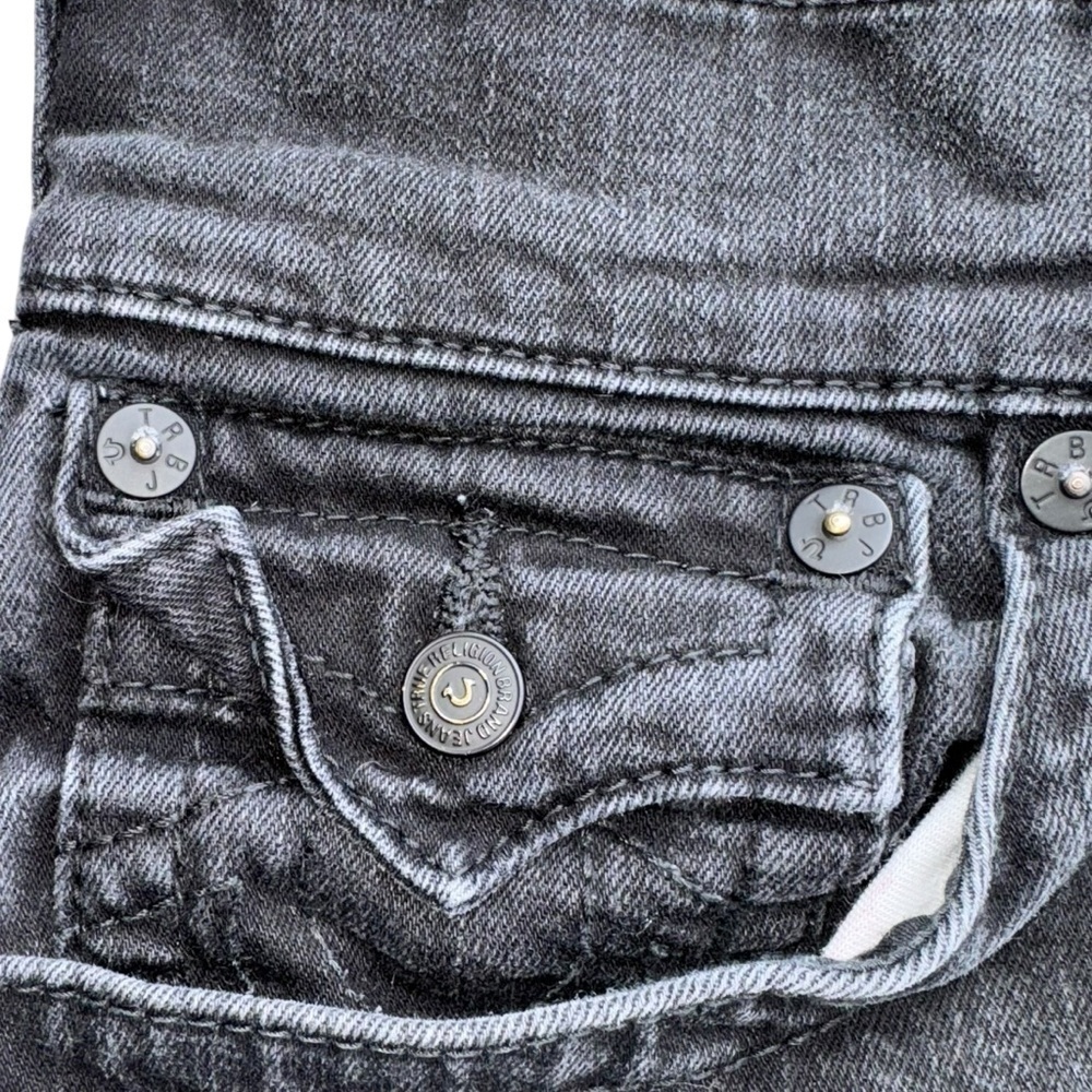 True Religion Men’s Jeans size 31 Faded Black Rocco Relaxed Skinny Straight Leg - Picture 6 of 7
